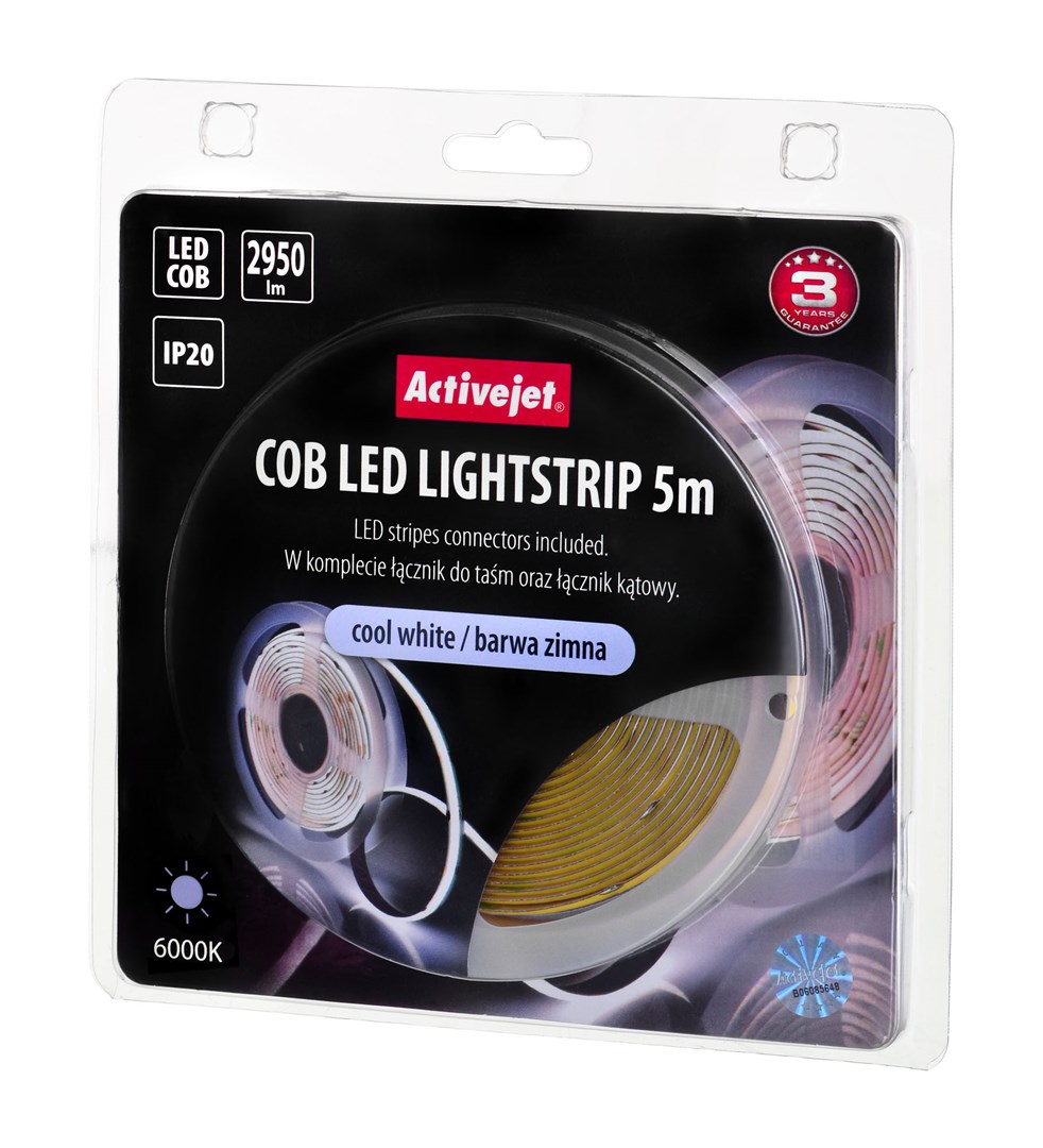 LED traka ACTIVEJET AJE-COB (5m, 30w, 2950lm, hladno bijela, ip20)-0
