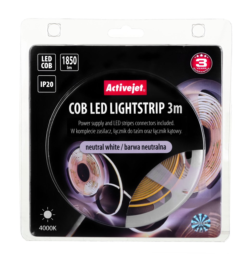 Univerzalna LED traka Activejet AJE-COB 3m neut (za unutarnju upotrebu)