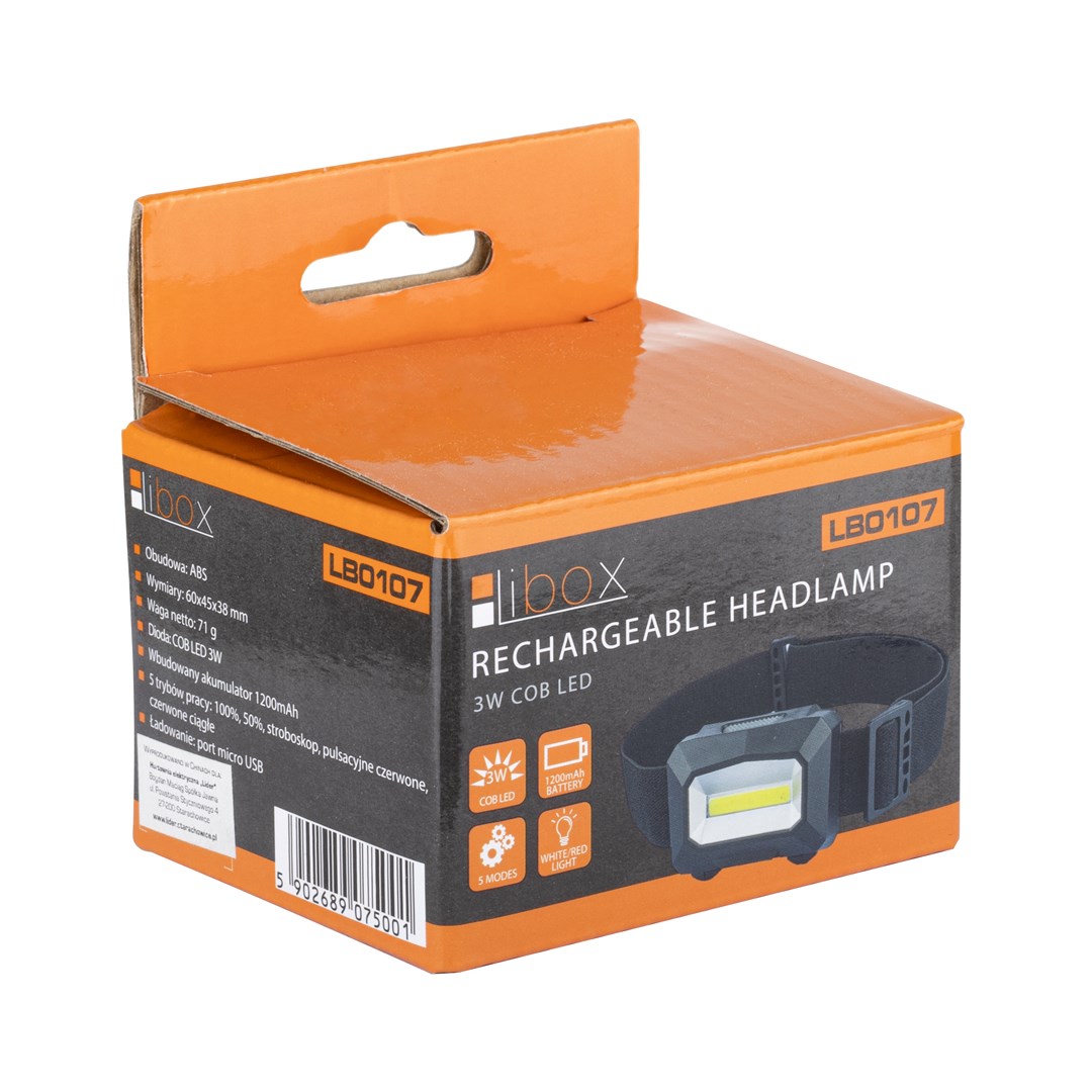 Čeona svjetiljka Libox LB0107 crna LED-5