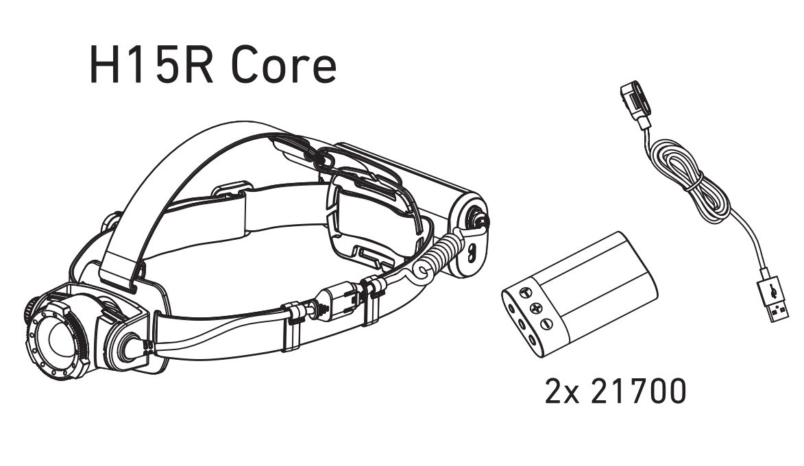 Čeona svjetiljka LEDLENSER H15R CORE crna-0