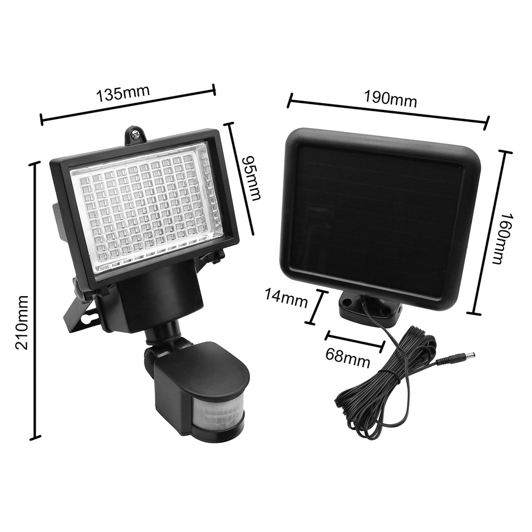Solarna lampa MACLEAN MCE442 LED reflektor Senzor pokreta IP44 6W 6000K-6