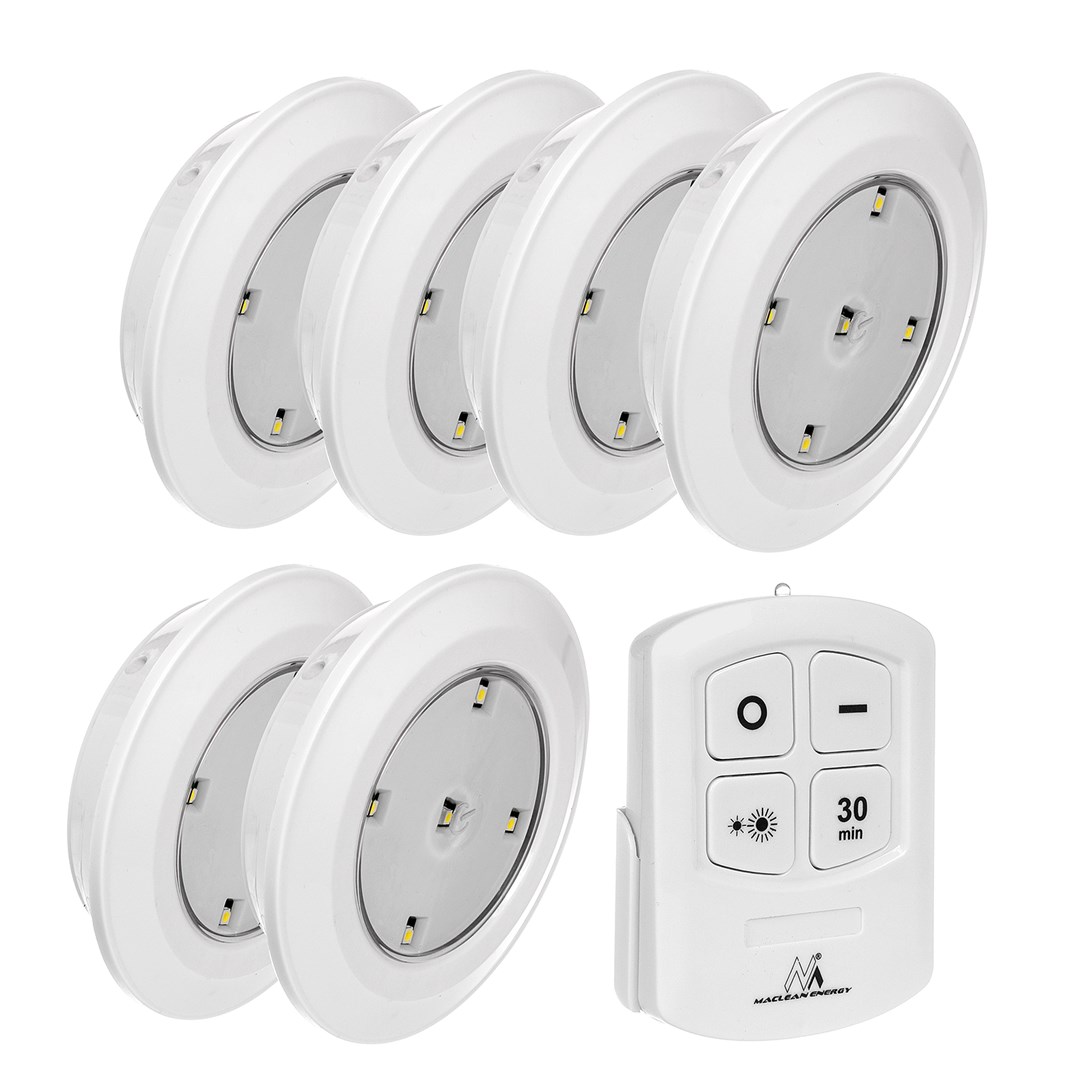 Set daljinskih LED lampi Maclean Energy MCE165, AAA baterije, 6 komada u setu-1