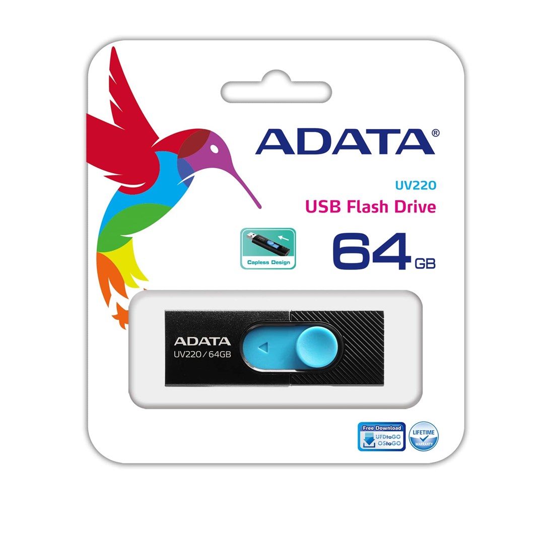 USB memorija ADATA UV220 64 GB (USB Type-A 2.0 crna, plava)-1