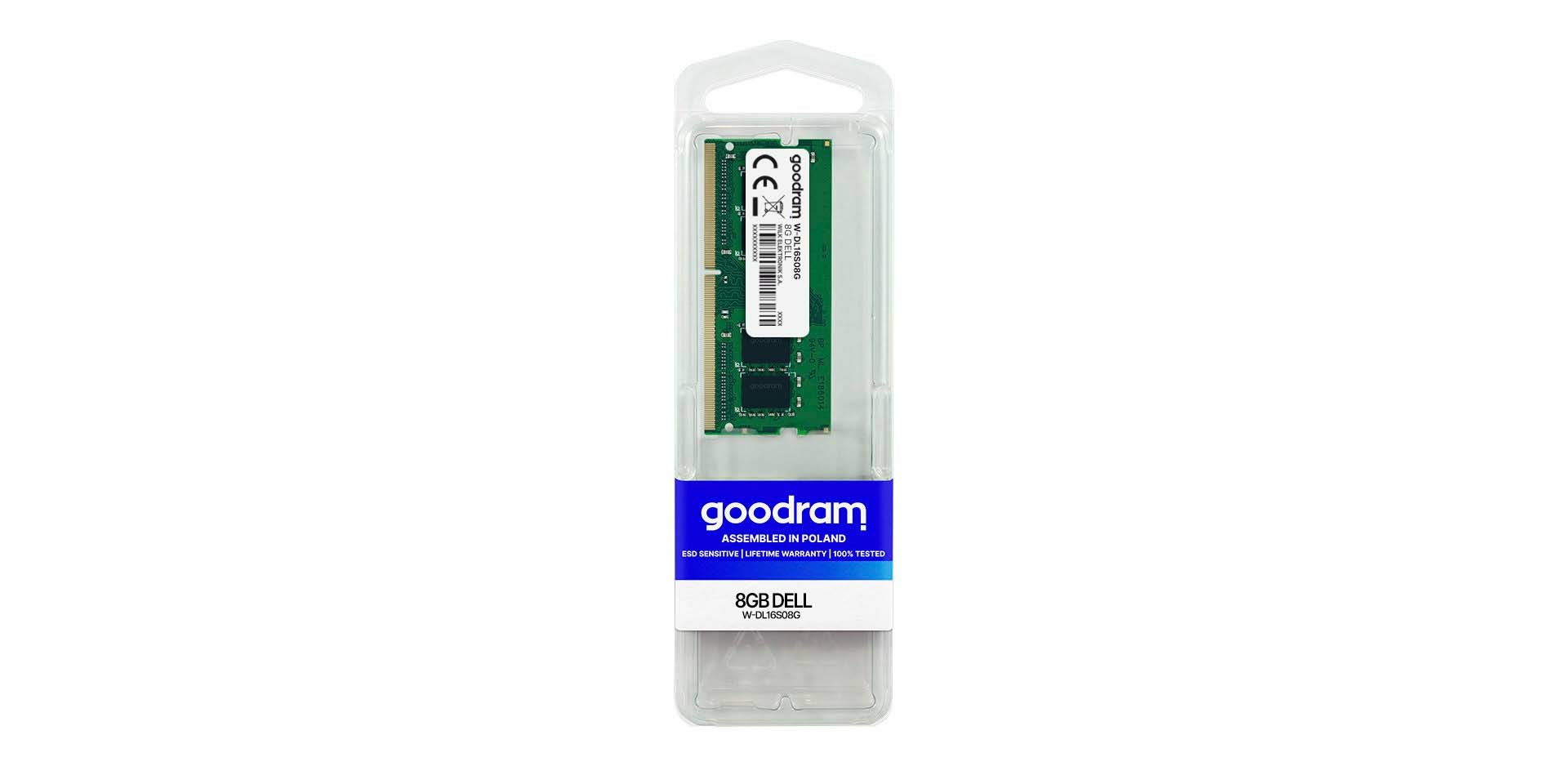 RAM GOODRAM W-DL16S08G (8 GB, 1 x 8 GB, DDR3, 1600 MHz, 204-pin SO-DIMM)-1