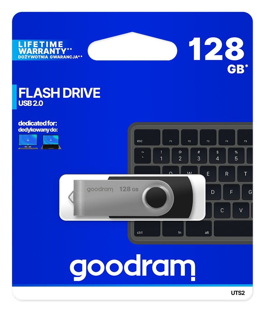 USB memorija GOODRAM UTS2-1280K0R11 (128 GB, USB Type-A 2.0) crno-srebrna-4
