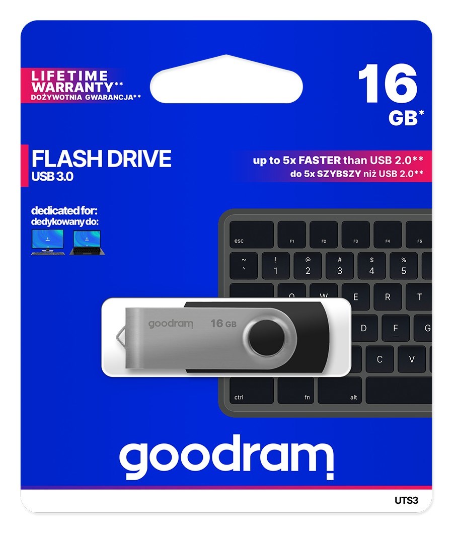 Memorija USB Goodram UTS3 (16 GB, USB Type-A, 3.2 Gen 1) crna-4