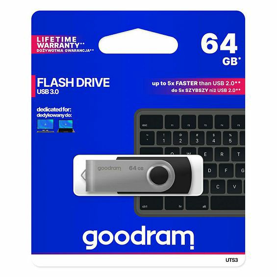 Memorija USB Goodram UTS3 (64 GB, USB Type-A, 3.2 Gen 1) crna-2