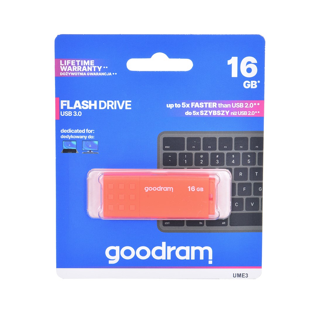 USB stick Goodram UME3-0160O0R1 (16 GB, USB Type-A, 3.2 Gen 1) narančasti-0
