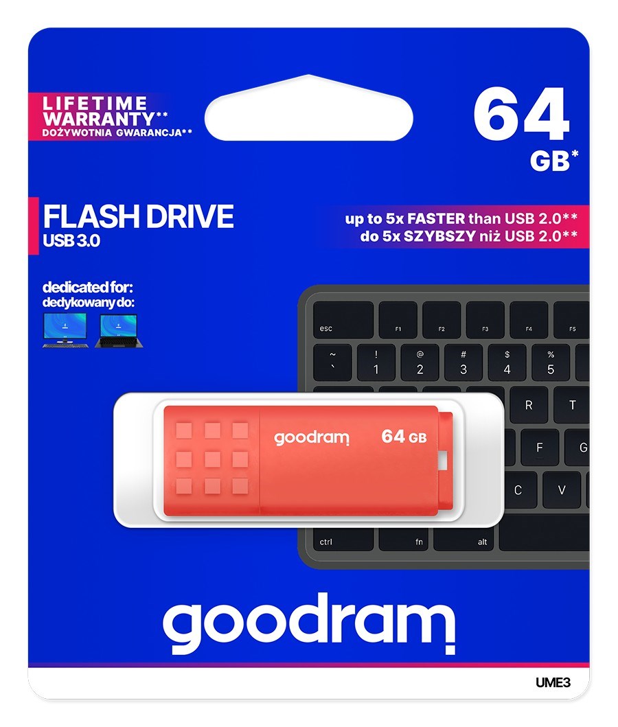 USB stick Goodram UME3-0640O0R11 (64 GB, USB Type-A, 3.2 Gen 1) narančasti-4