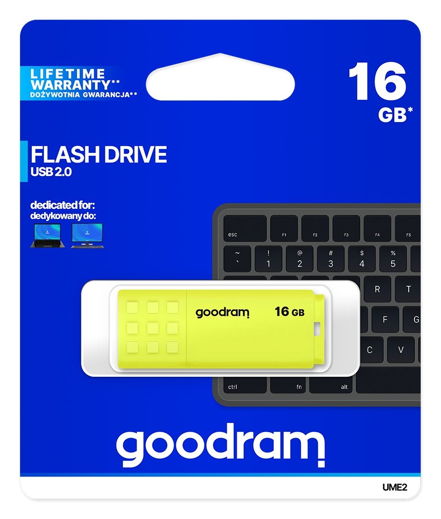 Memorija USB Goodram UME2 (16 GB, USB Type-A, 2.0) žuta-4