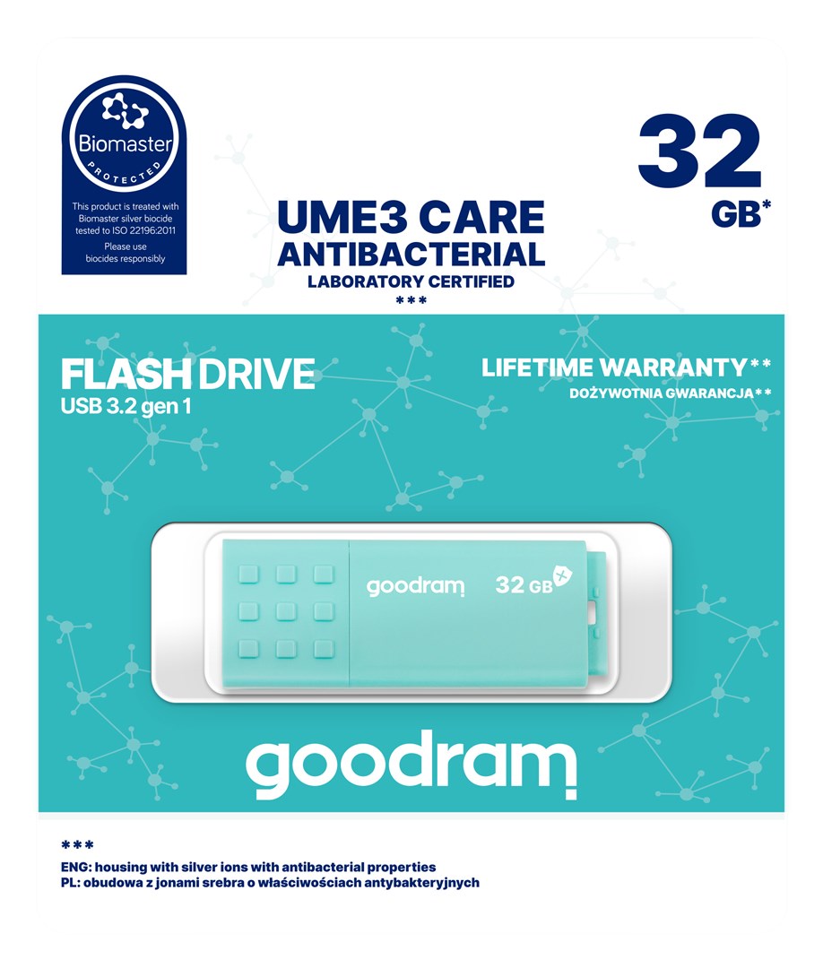 Memorija USB Goodram UME3 (32 GB, USB Type-A, 3.2 Gen 1) tirkizna-9