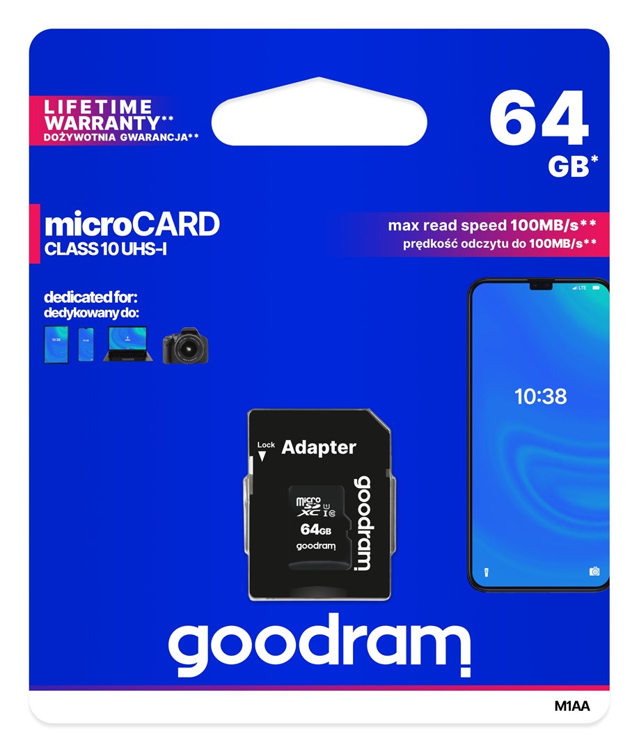 Memorijska kartica Goodram M1AA-0640R12 64 GB MicroSDXC Class 10 UHS-I-1
