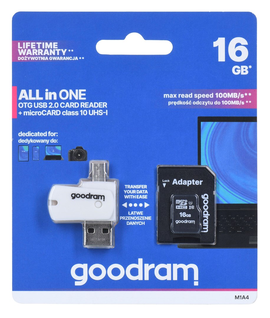 Memorijska kartica Goodram M1A4-0160R12 (16 GB, MicroSDHC, Class 10, UHS-I)-1
