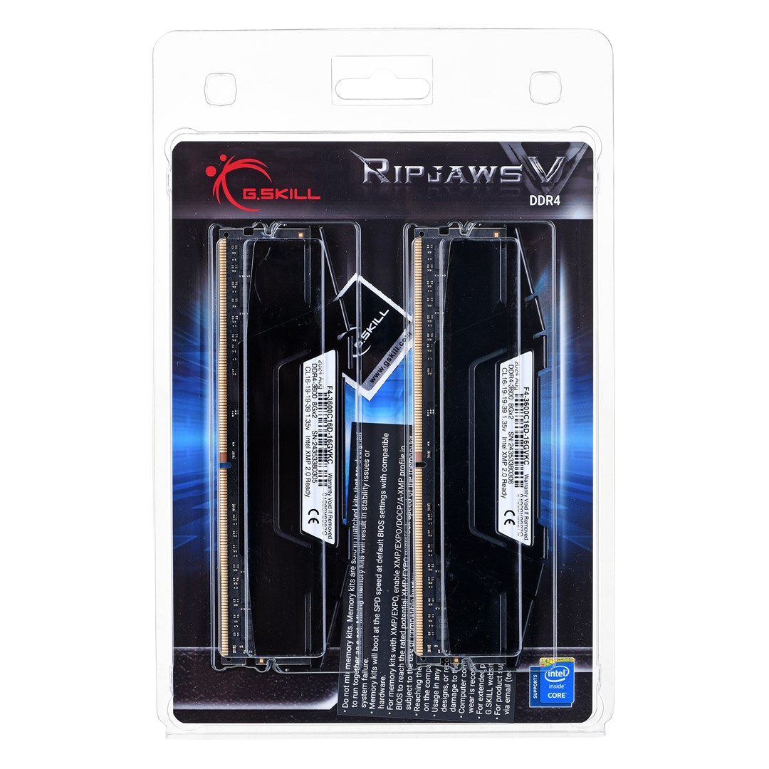 Memorijski modul G.SKILL DDR4 RIPJAWSV (16 GB, 2 x 8 GB, 3600 MHz, CL16, XMP2)-1
