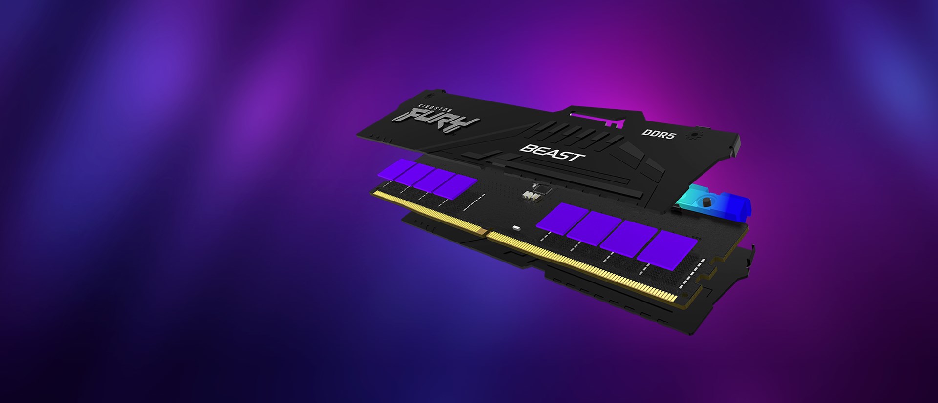 RAM KINGSTON FURY Beast 16GB 4800MT/s DDR5 CL38 DIMM (kit of 2, RGB)-2