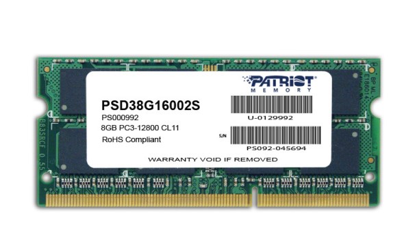Memorija PATRIOT (8GB, 2 x 4GB, PC3-12800, DDR3, 1600MHz)