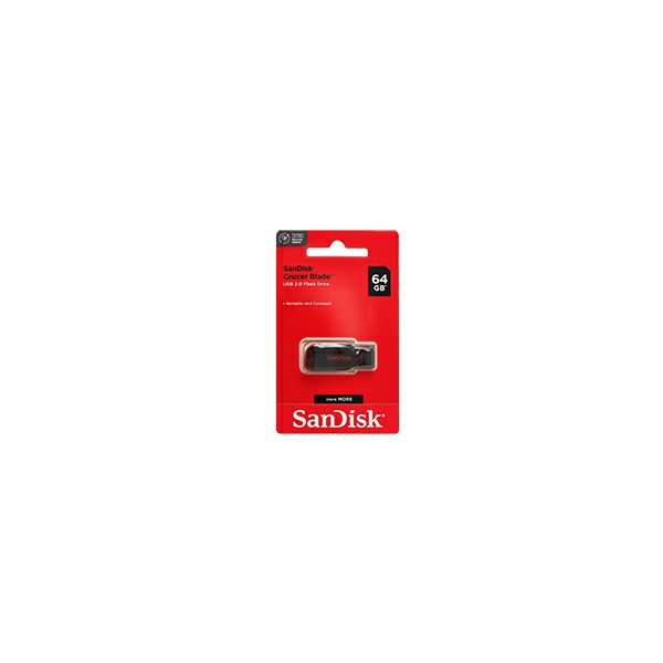 USB stick SANDISK Cruzer Blade 64 GB (USB Type-A 2.0, crno-crveni)-2
