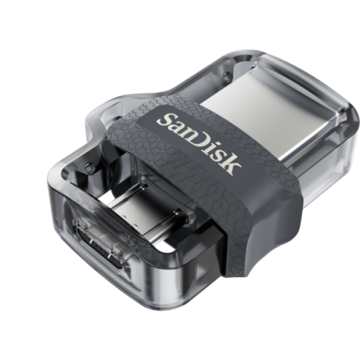 USB memorija Flash Drive SANDISK Ultra Dual M3.0 (256 GB, USB Type-A / Micro-USB 3.2 Gen 1) crni, srebro, prozirno-7