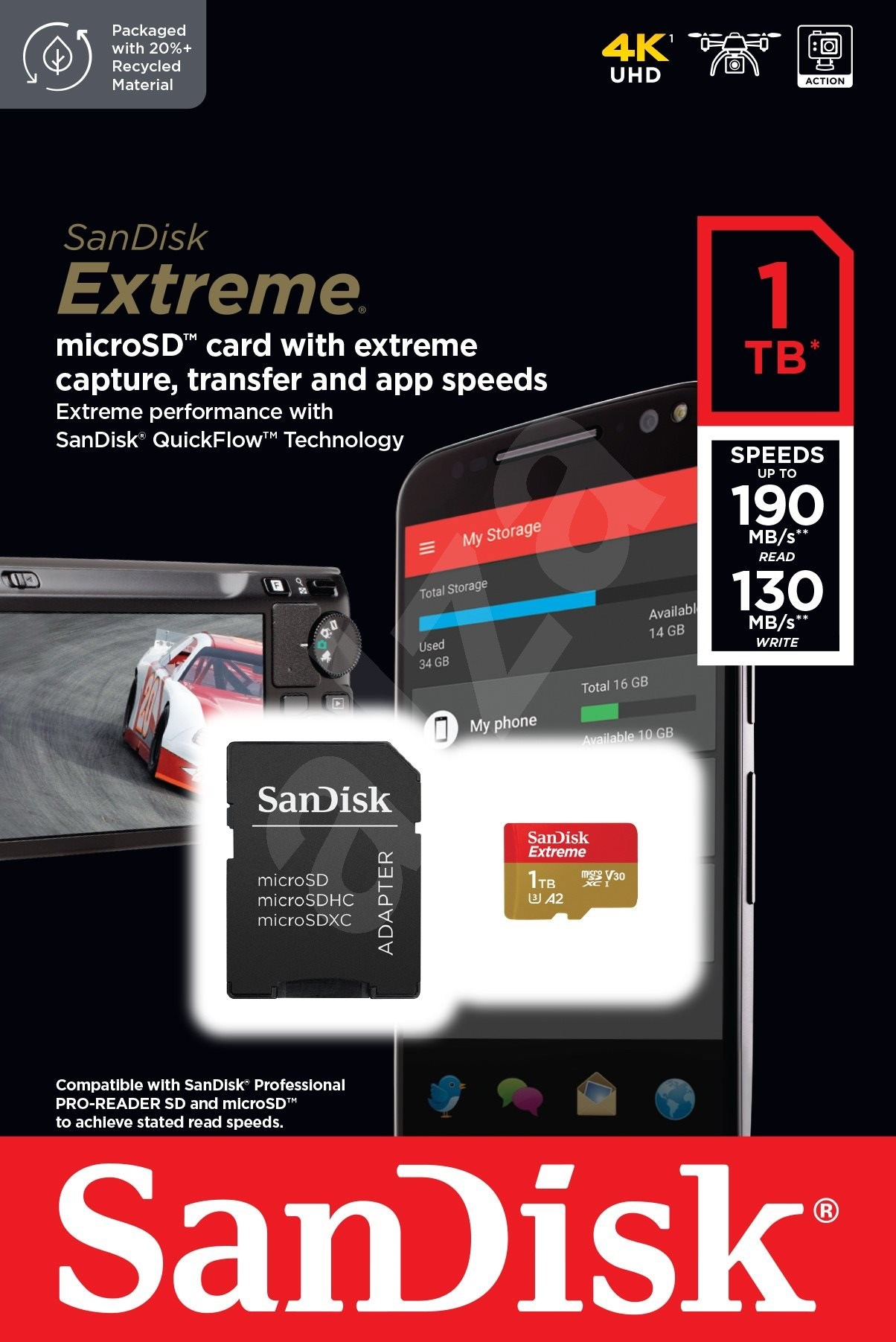MicroSDXC kartica SANDISK Extreme 1.02 TB UHS-I Class 3-2