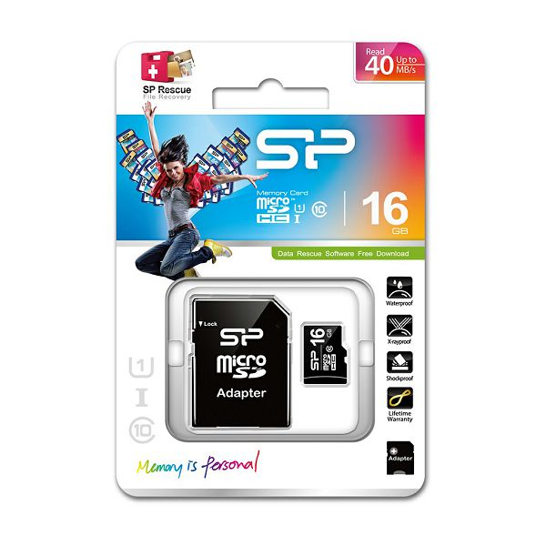 SP MEMORIJSKA KARTICA MicroSD/Adapter 16GB CL10-0
