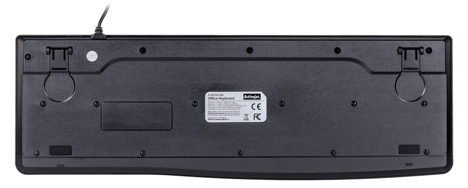 Tipkovnica ACTIVEJET K-3803S (Žična, QWERTY, USB, Crna) – internacionalna non HR tipkovnica-10