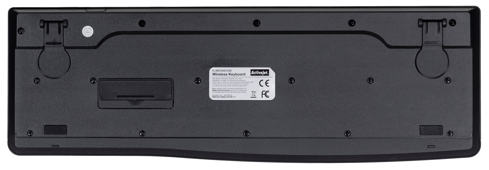 Bežična tipkovnica ACTIVEJET K-3803SW (napajanje 1x 1.5V AAA, crna)-9