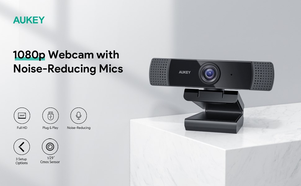 Web kamera AUKEY PC-LM1E (2 MP, 1920 x 1080, USB) crna-5