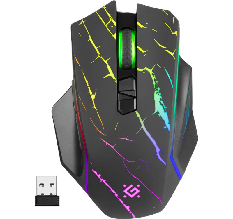 Miš DEFENDER GM-503 Uran (bežični, optički, 3200dpi, RGB, sivi)-3