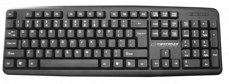 Tipkovnica ESPERANZA EK134 (USB) crna – internacionalna non HR tipkovnica