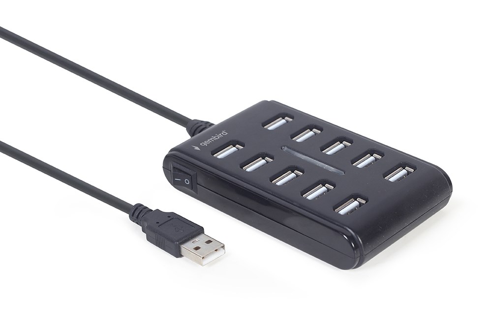 USB hub GEMBIRD UHB-U2P10P-01 (10-port USB 2.0) crni-0