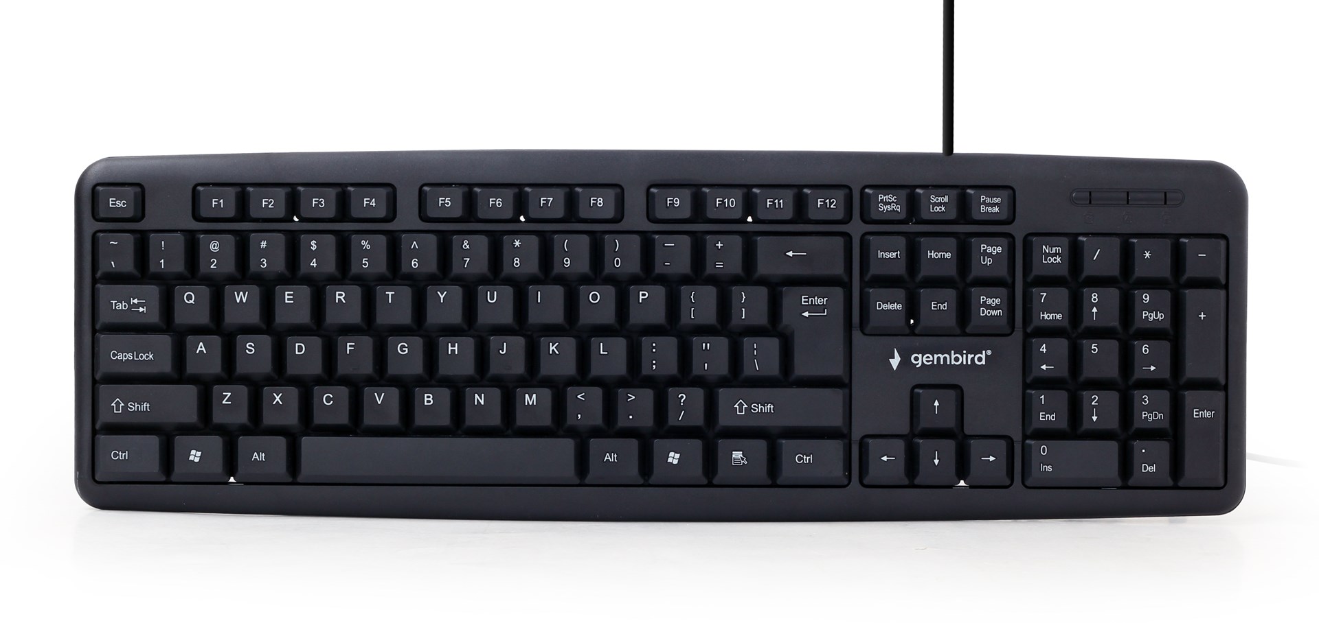 Tipkovnica GEMBIRD KB-U-103 (USB, US engleski) crna