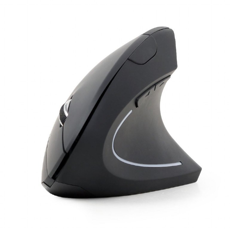 Miš GEMBIRD MUSW-ERGO-01 (ergonomski, RF bežični, optički, 1600 dpi, crni)
