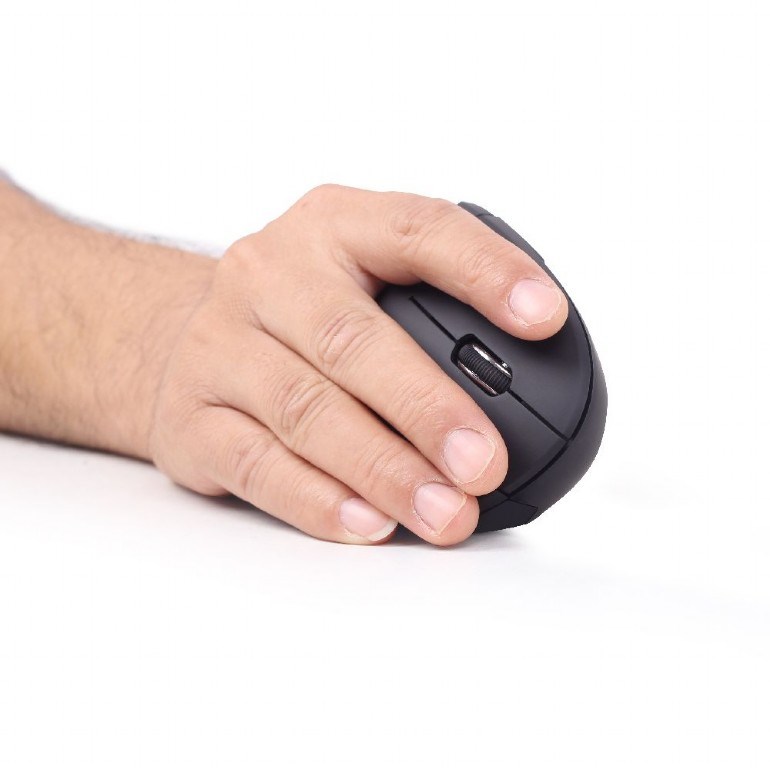 Miš GEMBIRD MUSW-ERGO-01 (ergonomski, RF bežični, optički, 1600 dpi, crni)-1