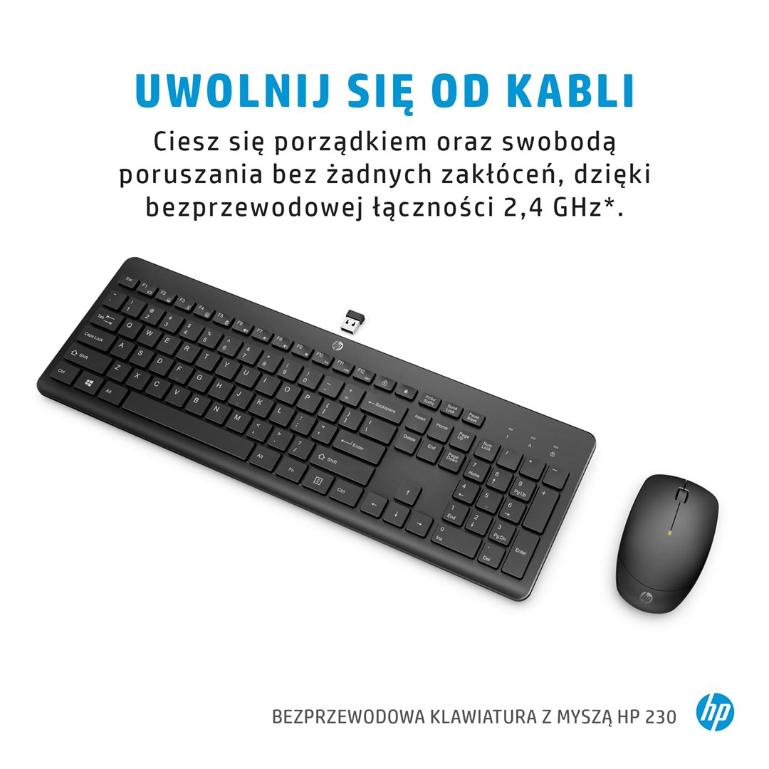 HP 230 Wireless Mouse and Keyboard Combo – internacionalna non HR tipkovnica-2