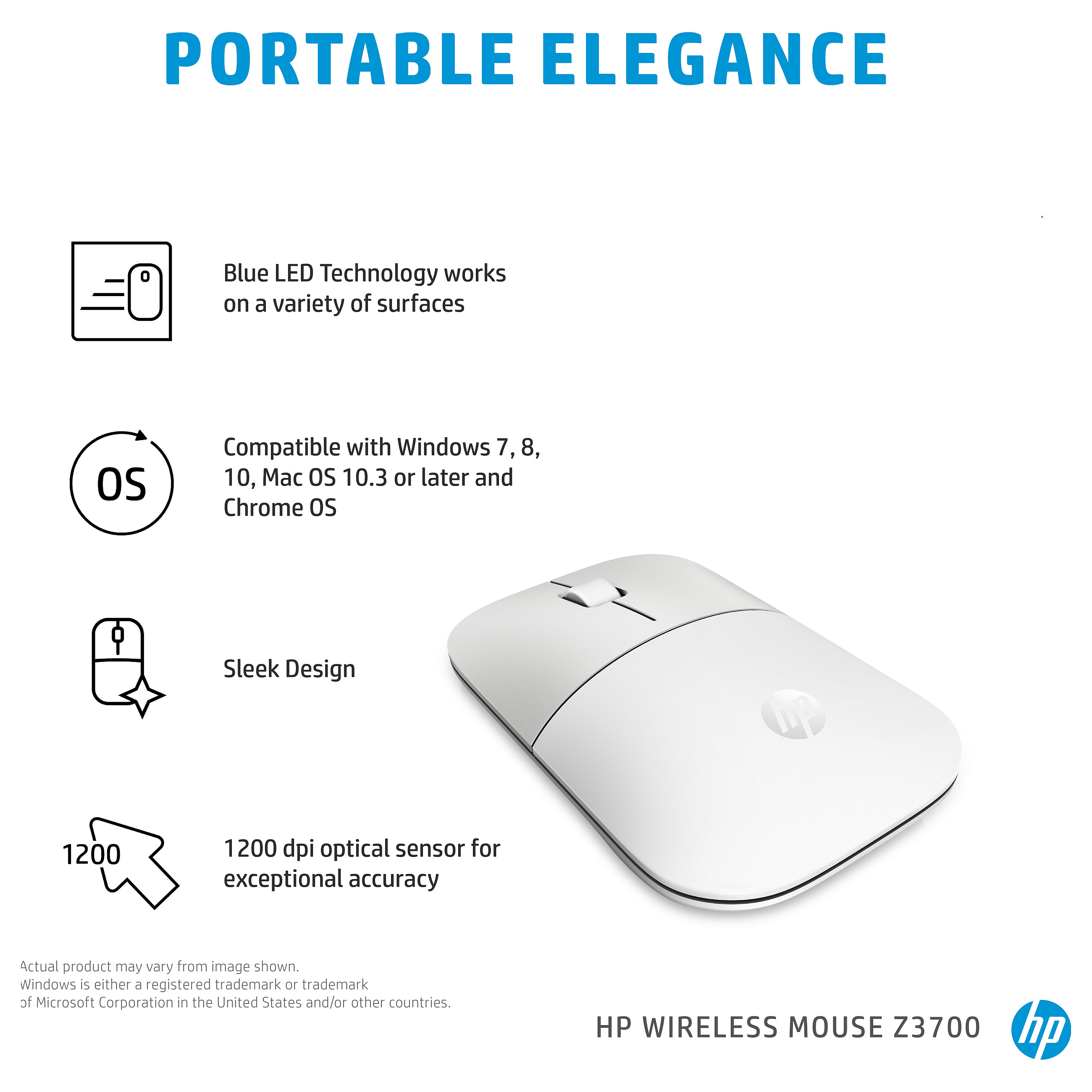 Miš HP Z3700 (bežični, 1200 DPI, optički, 2 gumba)-5