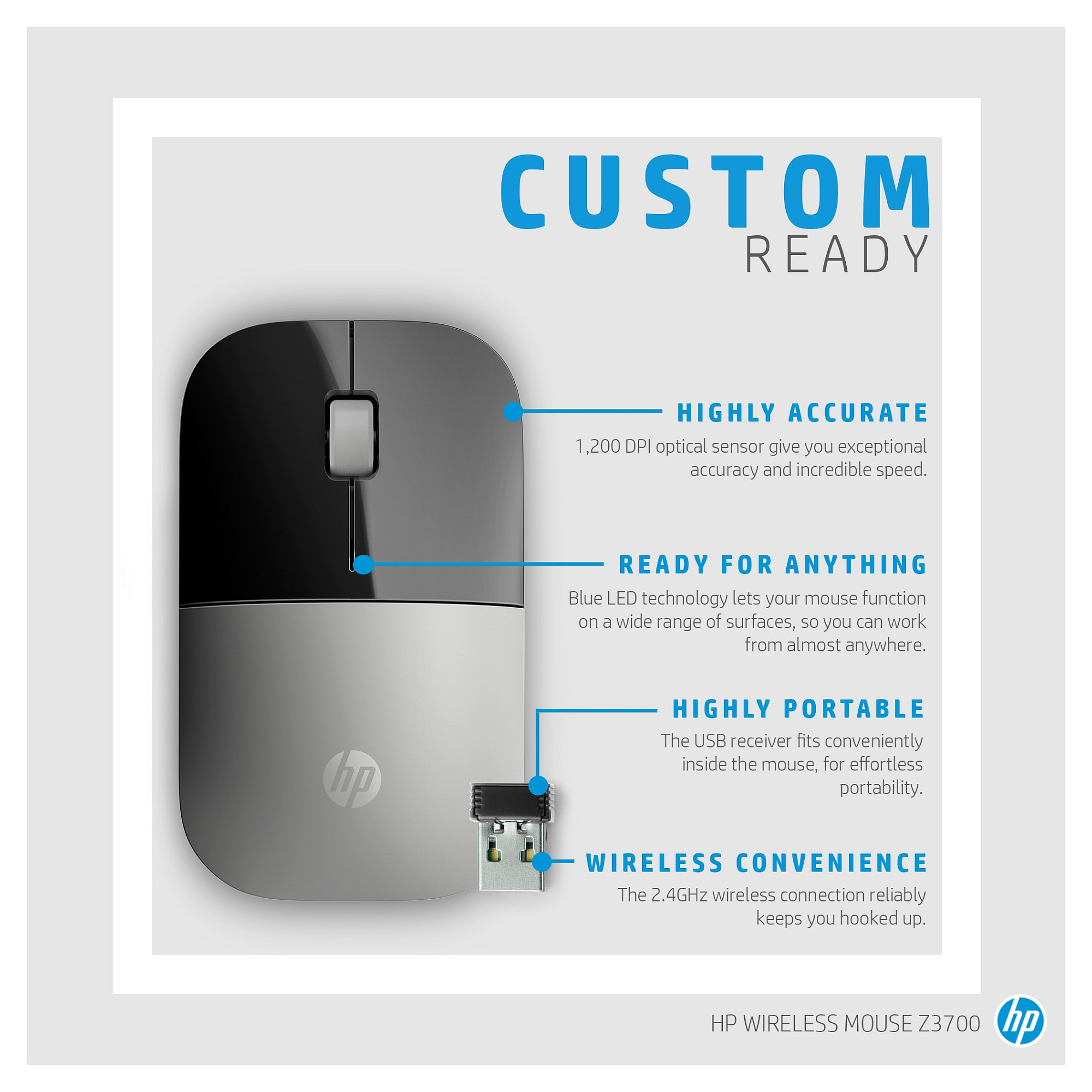 Bežični miš HP Z3700 (Plava boja)-14