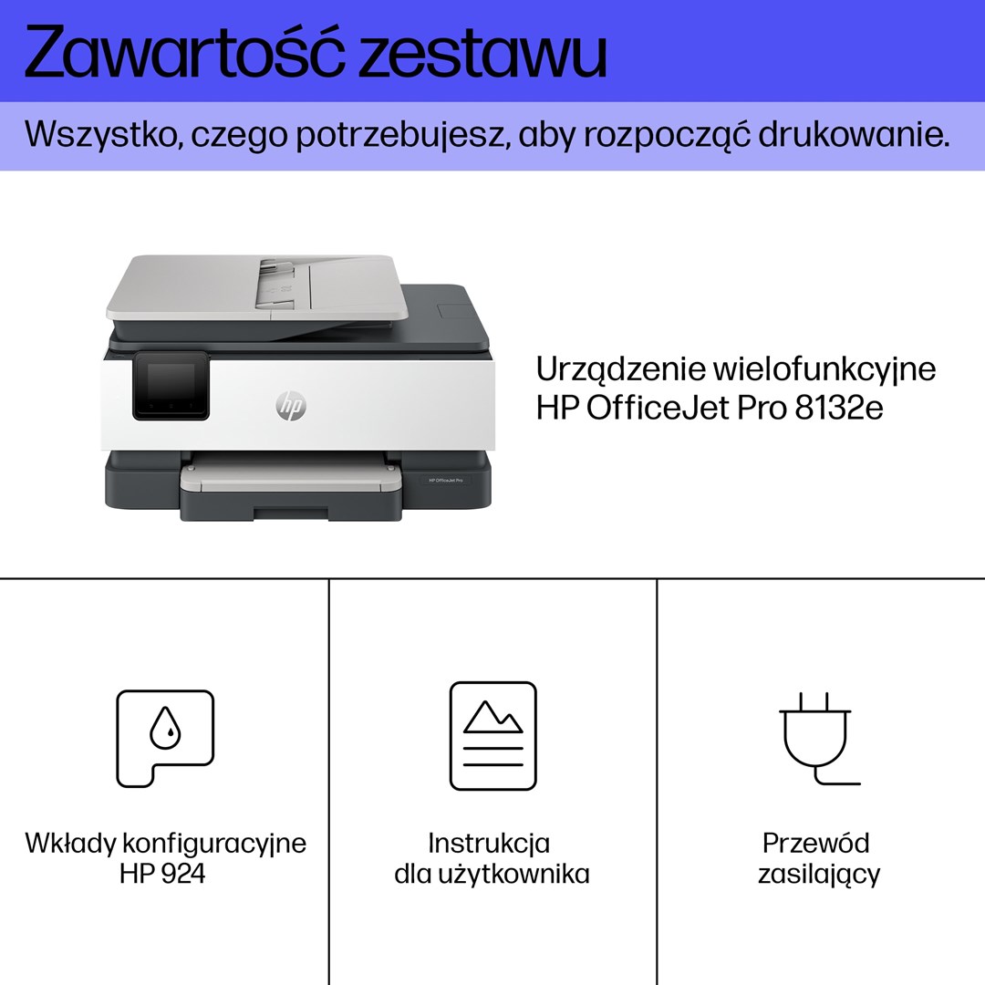 Pisač sve-u-jednom HEWLETT PACKARD OfficeJet Pro 8132e (fax, ispis, kopiranje, skeniranje, automatski ulagač dokumenata, zaslon na dodir, tihi način)-25