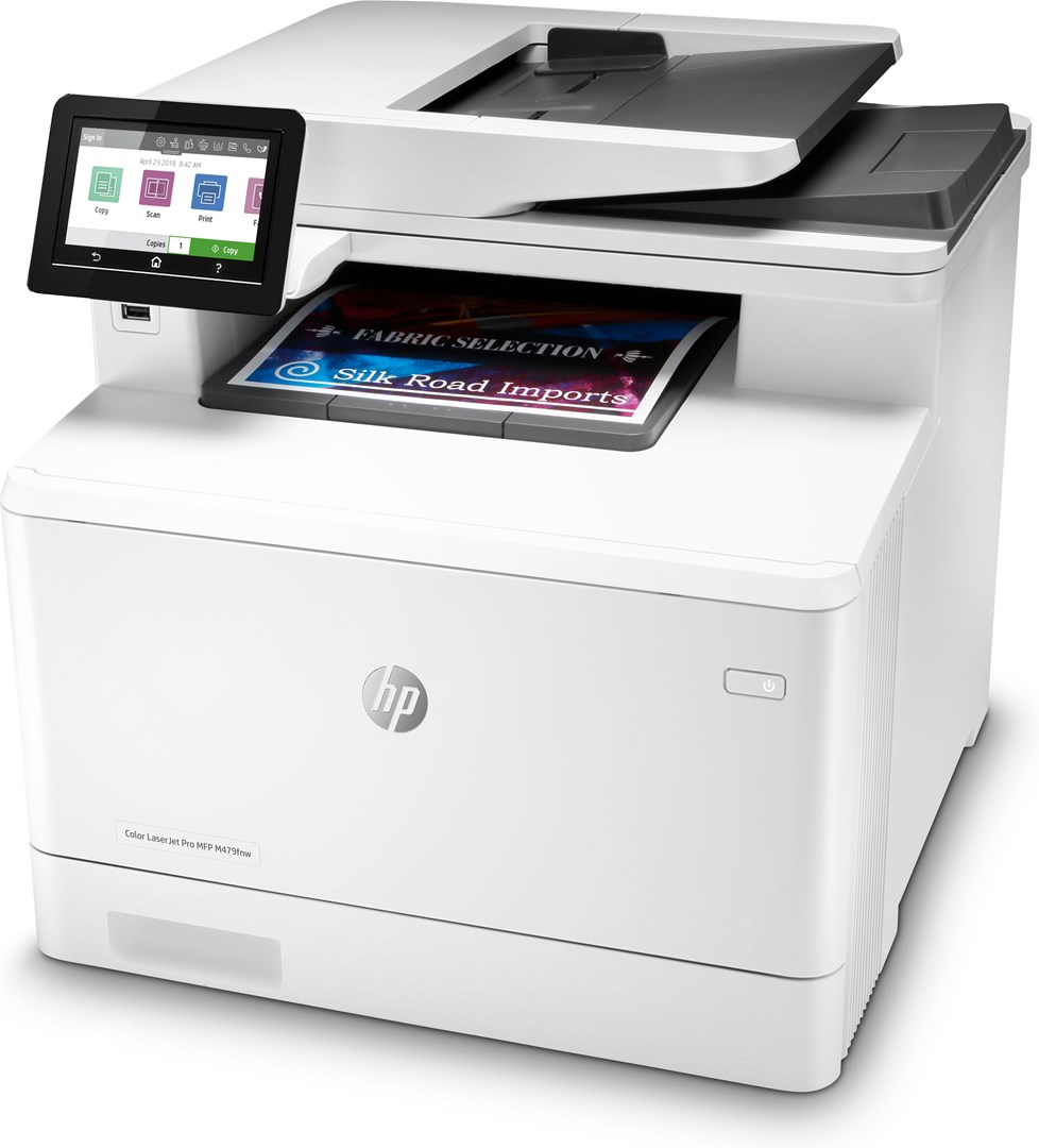 HP Color LaserJet Pro MFP M479fnw, Print, copy, scan, fax, email, Scan to email/PDF; 50-sheet uncurled ADF-5