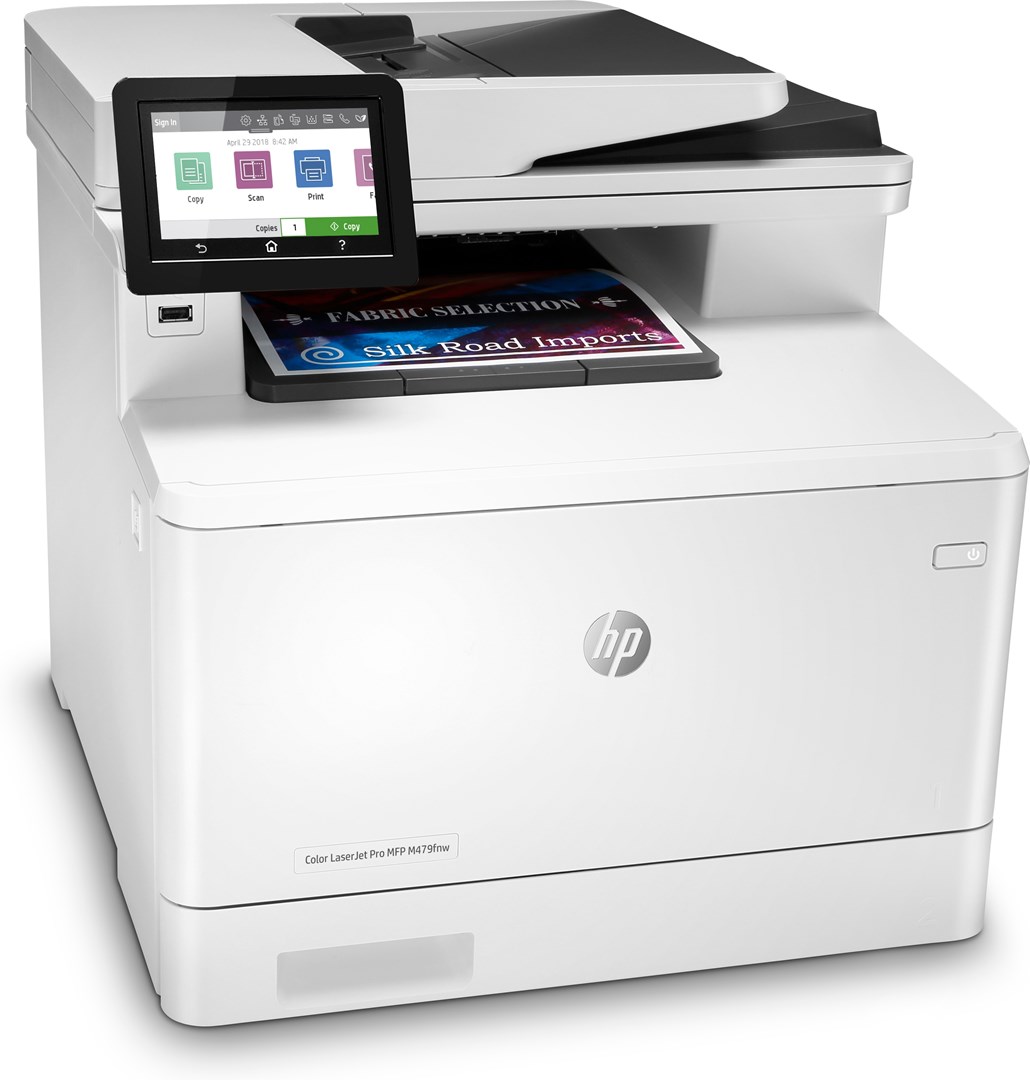 HP Color LaserJet Pro MFP M479fnw, Print, copy, scan, fax, email, Scan to email/PDF; 50-sheet uncurled ADF-0
