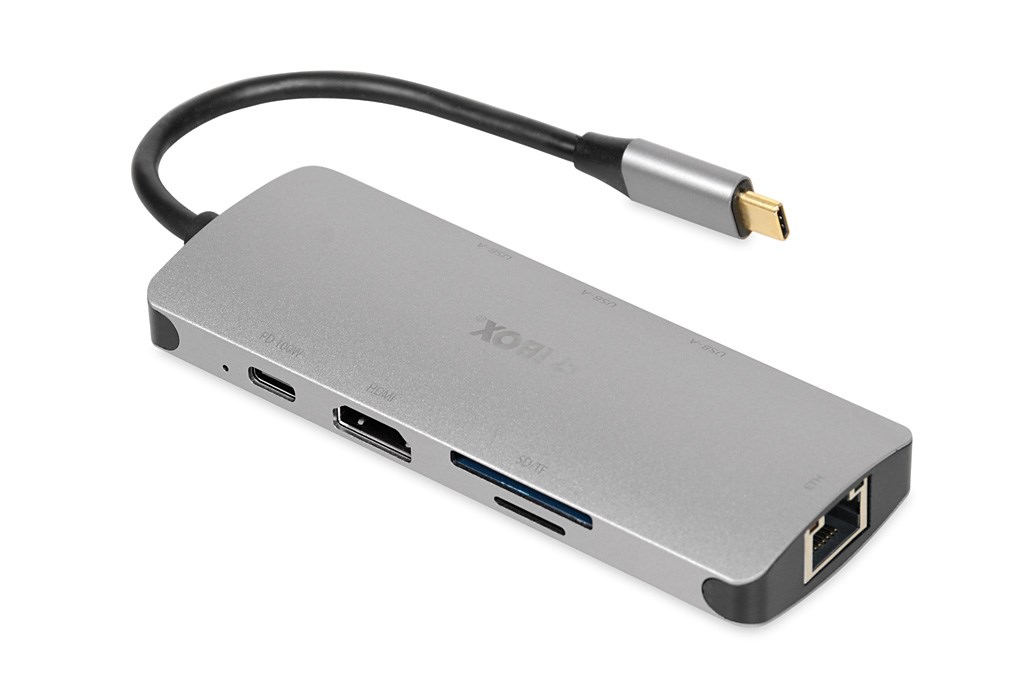 Hub USB IBOX IUH3RJ4K (USB3.2, LAN, HDMI, 4K, PD100W)-2