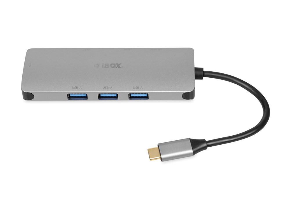 Hub USB IBOX IUH3RJ4K (USB3.2, LAN, HDMI, 4K, PD100W)-6
