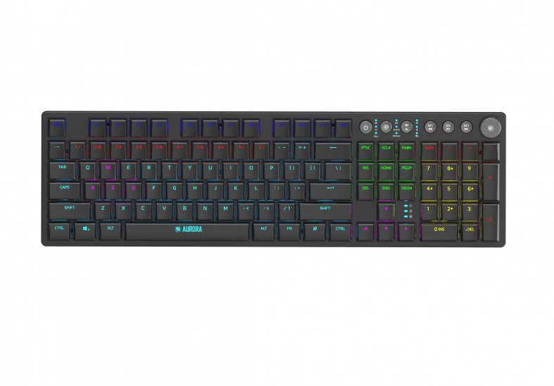 Tipkovnica iBox AURORA K-6 (RF Wireless + Bluetooth, QWERTY, engleska) crna – internacionalna non HR tipkovnica-3