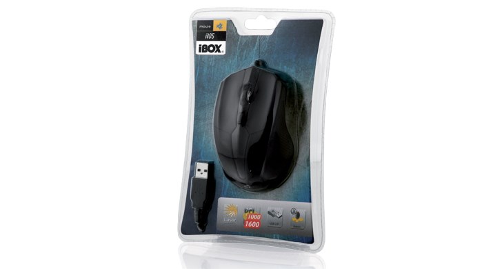 Žičani miš IBOX i005 laserski 1600 DPI crna boja-3