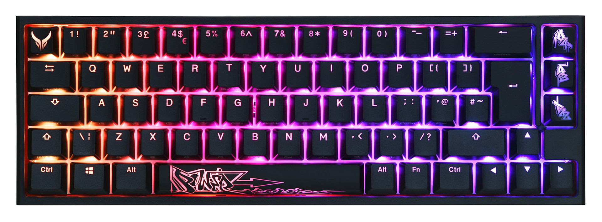 Tipkovnica POWERCOLOR x Ducky One 2 Mini (mehanička, kailh brown, hr layout)-1