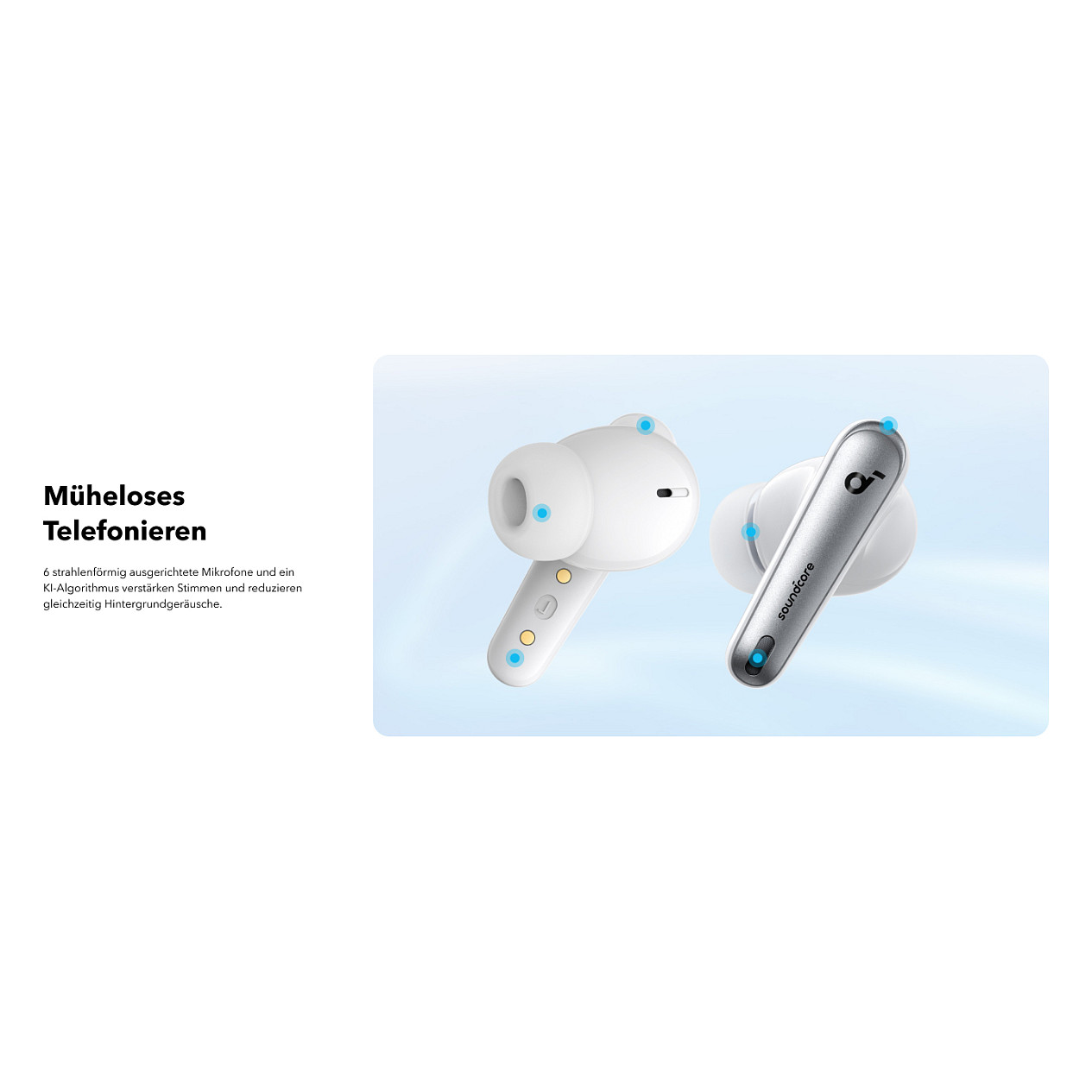 Slušalice ANKER Soundcore Liberty 4 NC, in-ear, bežične, Bluetooth, ANC, bijele-20