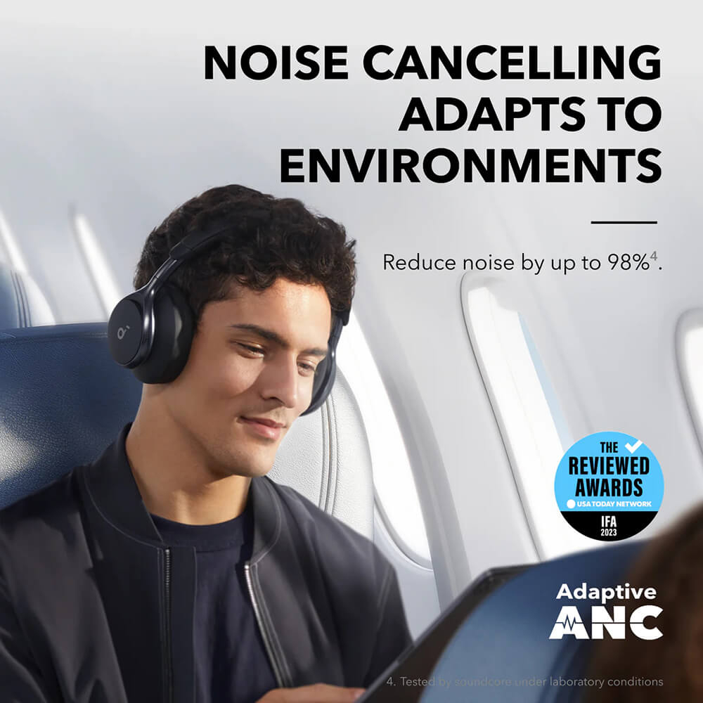 Slušalice ANKER Soundcore Space One (Bluetooth 5.3, ANC, 40 mm, do 55 h, crne)-2