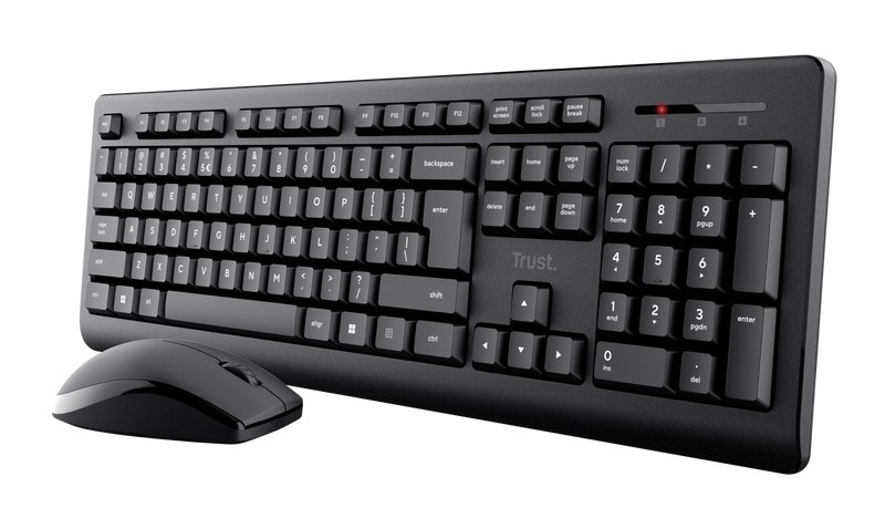 Tipkovnica TRUST Primo s mišem uključenim RF bežična QWERTY US engleski crna – internacionalna non HR tipkovnica-0