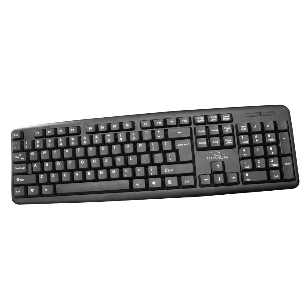 Titanum TK101 tipkovnica USB crna – internacionalna non HR tipkovnica-0