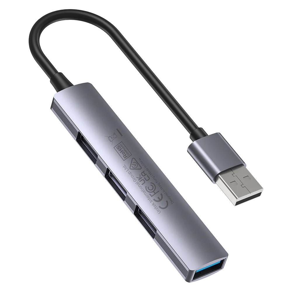 HUB UNITEK USB-A 1XUSB-A 5 GBPS, 3XUSB-A 2.0 ALU-2