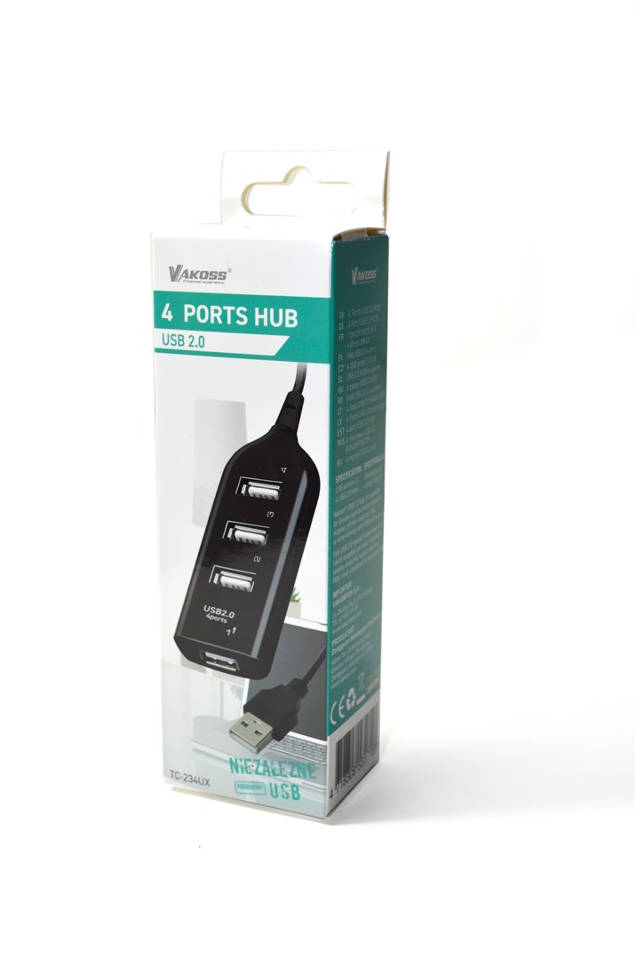 Hub Vakoss TC-234UX USB 2.0 Crna boja-5